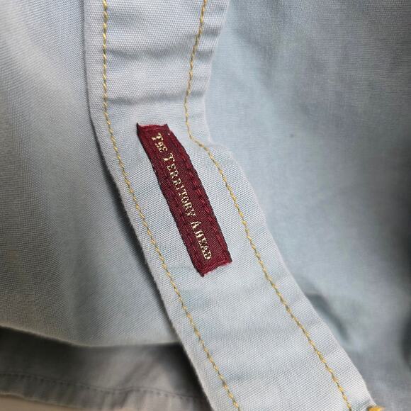 The Territory Ahead, Light Blue Cotton Pearl Snap Button-Up Shirt, Mens, XL - Picture 5 of 8